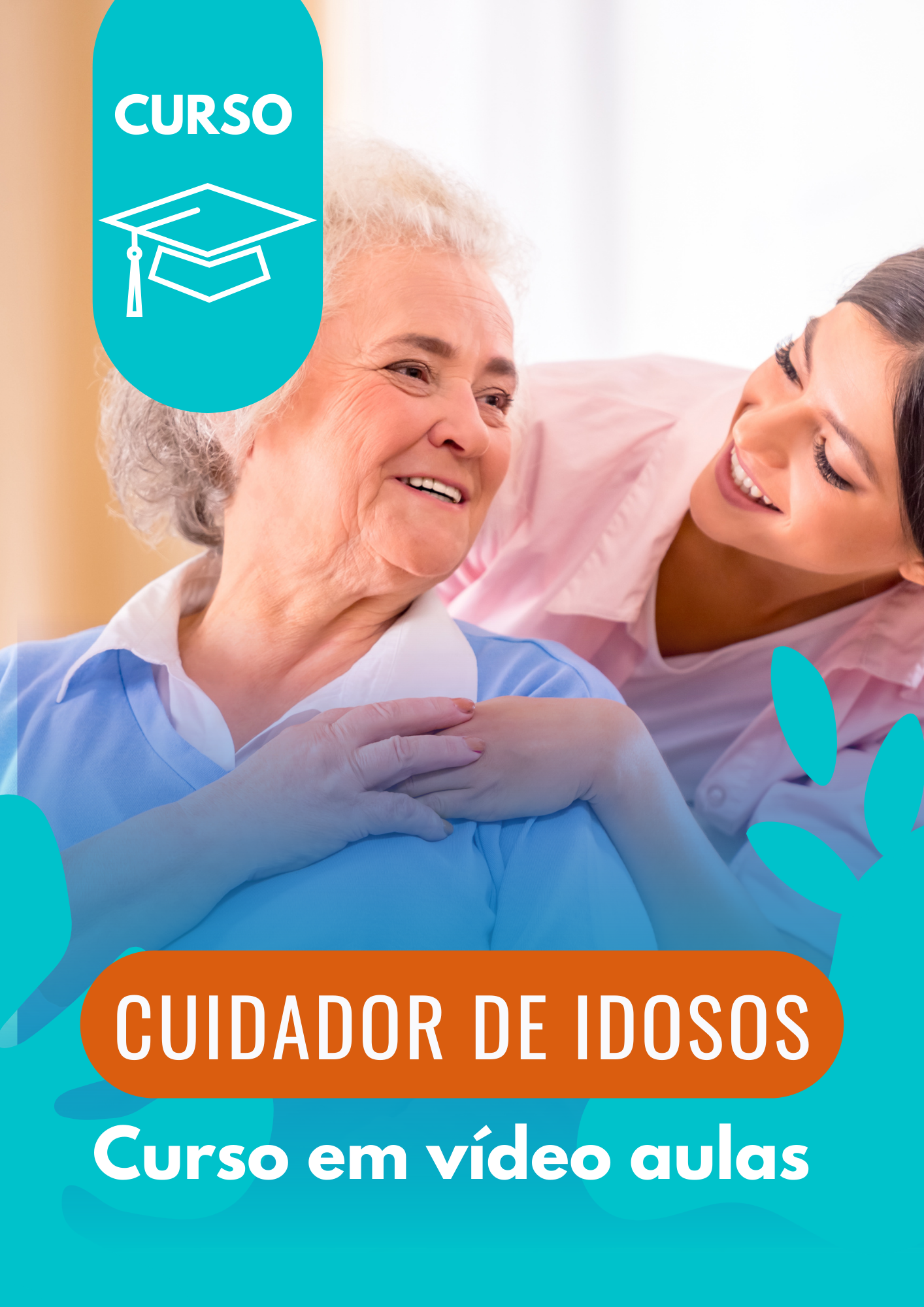 PLR COMPLETO CURSO EM VÍDEO AULAS DE CUIDADOR DE IDOSOS + PÁGINA DE VENDAS + 4 BÔNUS