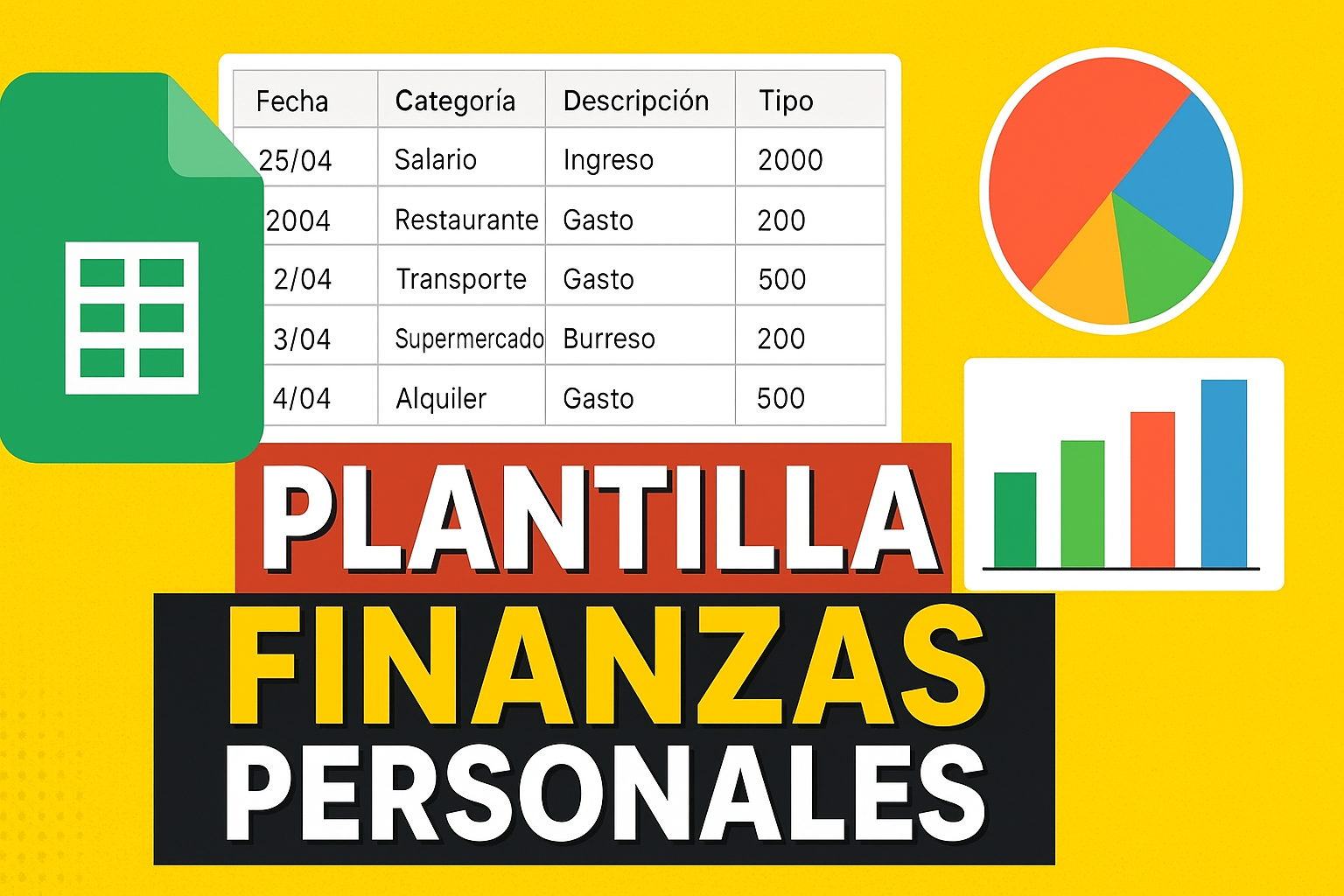 Plantilla de finanzas personales en google sheets - Tips de hojas d...