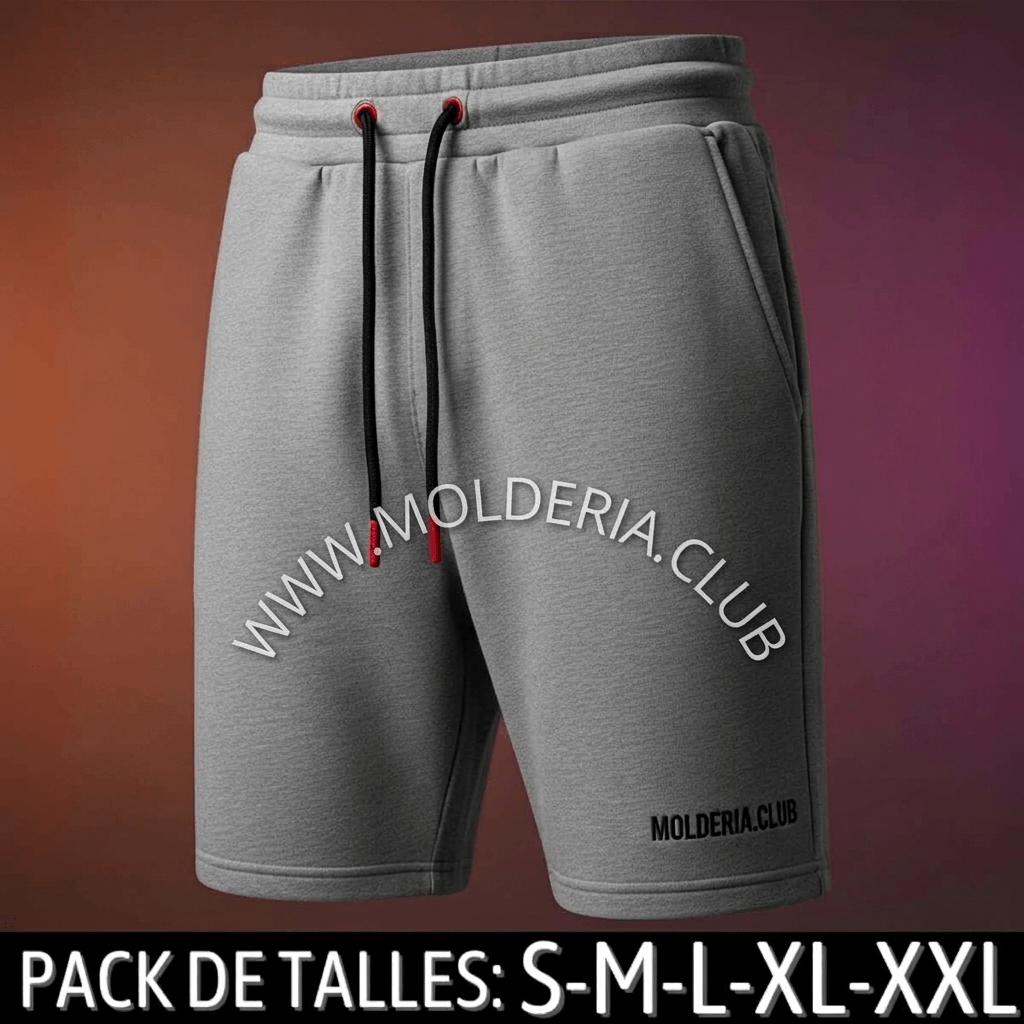 Patrón de Costura de Short para Hombre - Molde de Pantalón Corto Deportivo