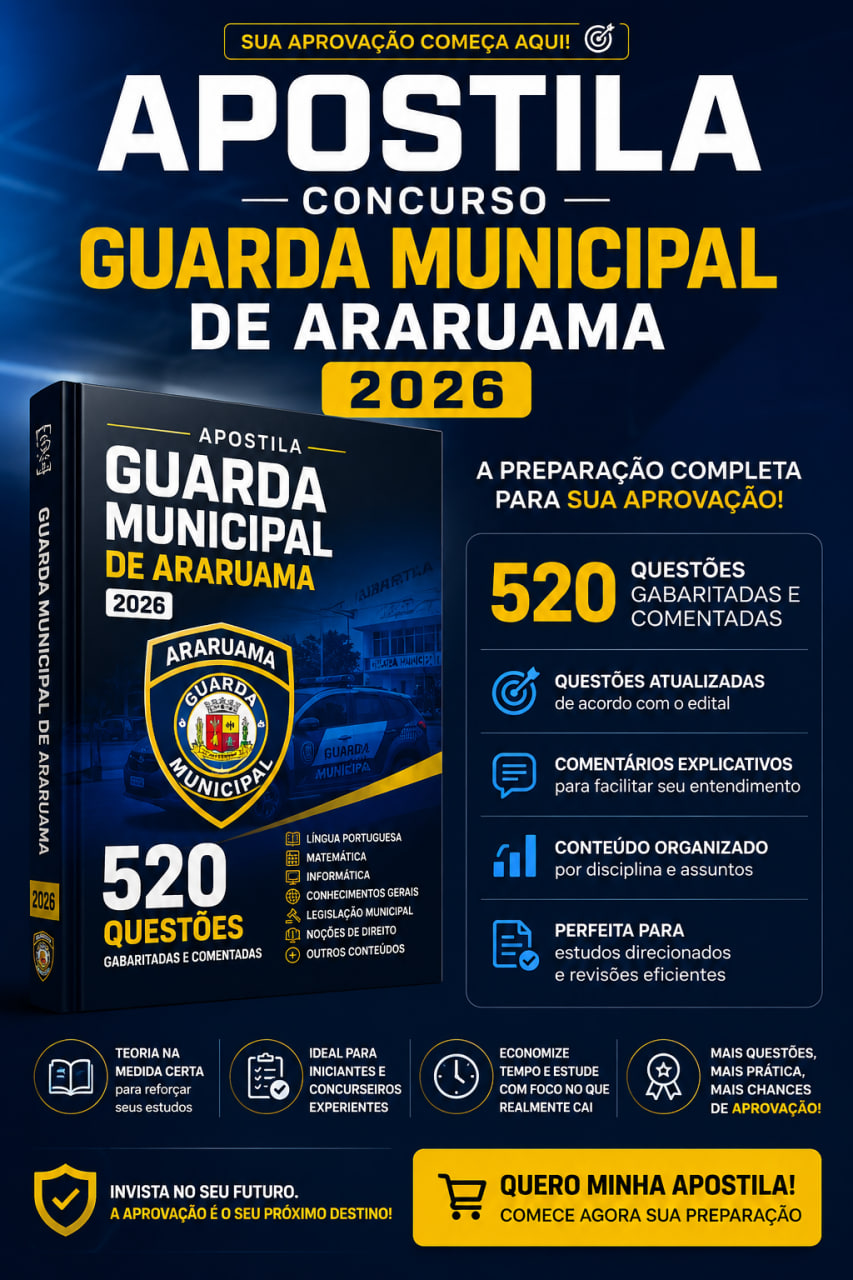 APOSTILA CONCURSO GUARDA MUNICIPAL ARARUAMA 2026