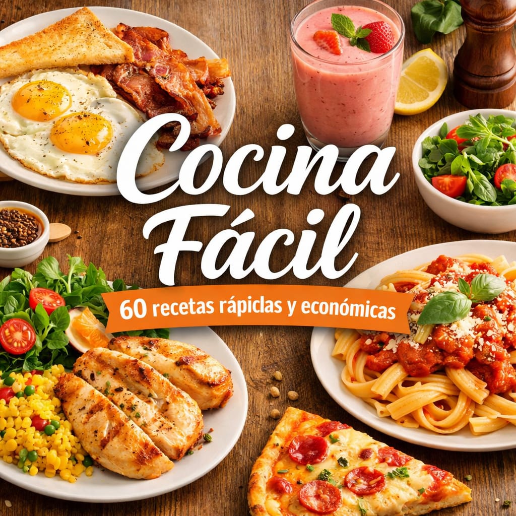 Cocina Fácil: 60 recetas rápidas y económicas para desayuno, almuerzo y cena - kenica gonzalez | Hotmart