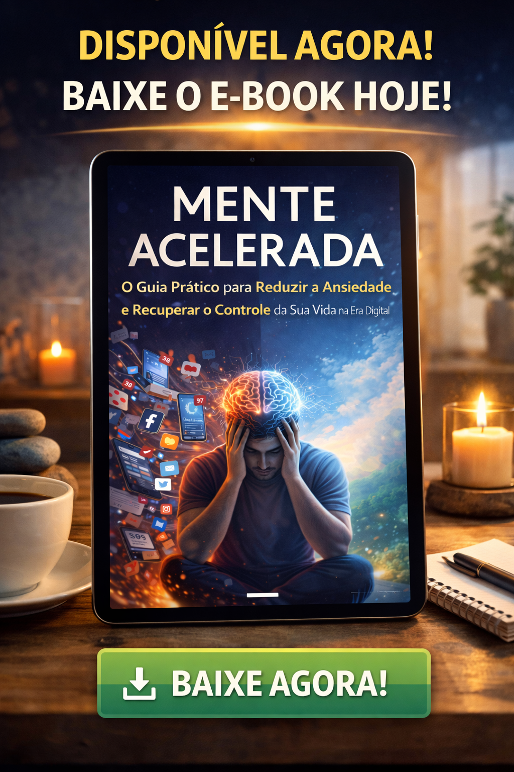Mente Acelerada - O Guia Prático para Reduzir a Ansiedade e Recuper...