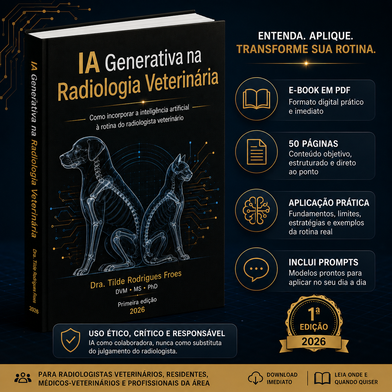 Capa do livro IA Generativa na Radiologia Veterinária