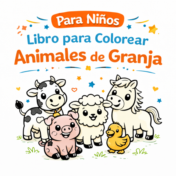 Mi Primer Libro para Colorear – Animales de la Granja | Hotmart