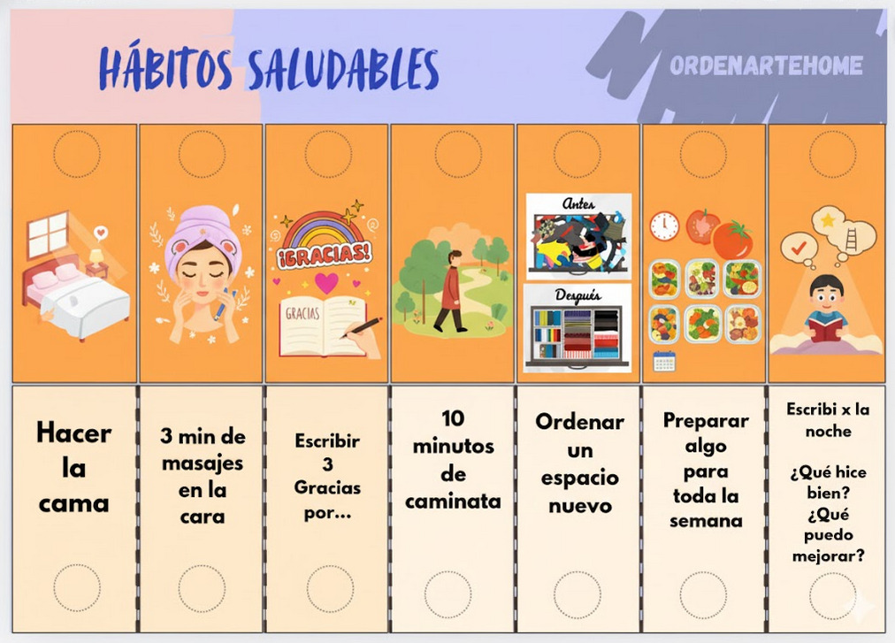 Plantilla de Hábitos Saludables para Mejorar tu Rutina Diaria | Hot...