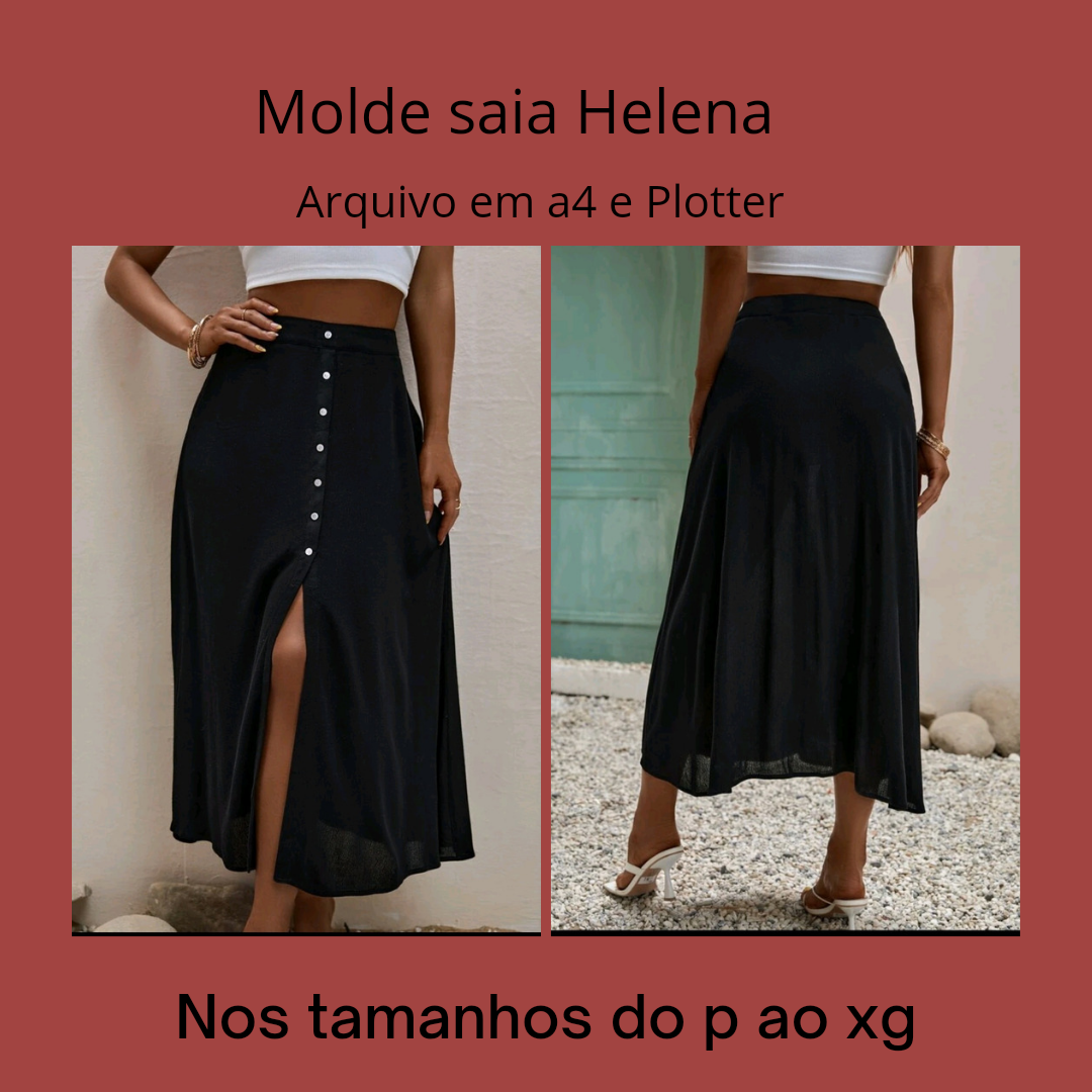 Imagem de capa para o Ebook Molde saia Helena 