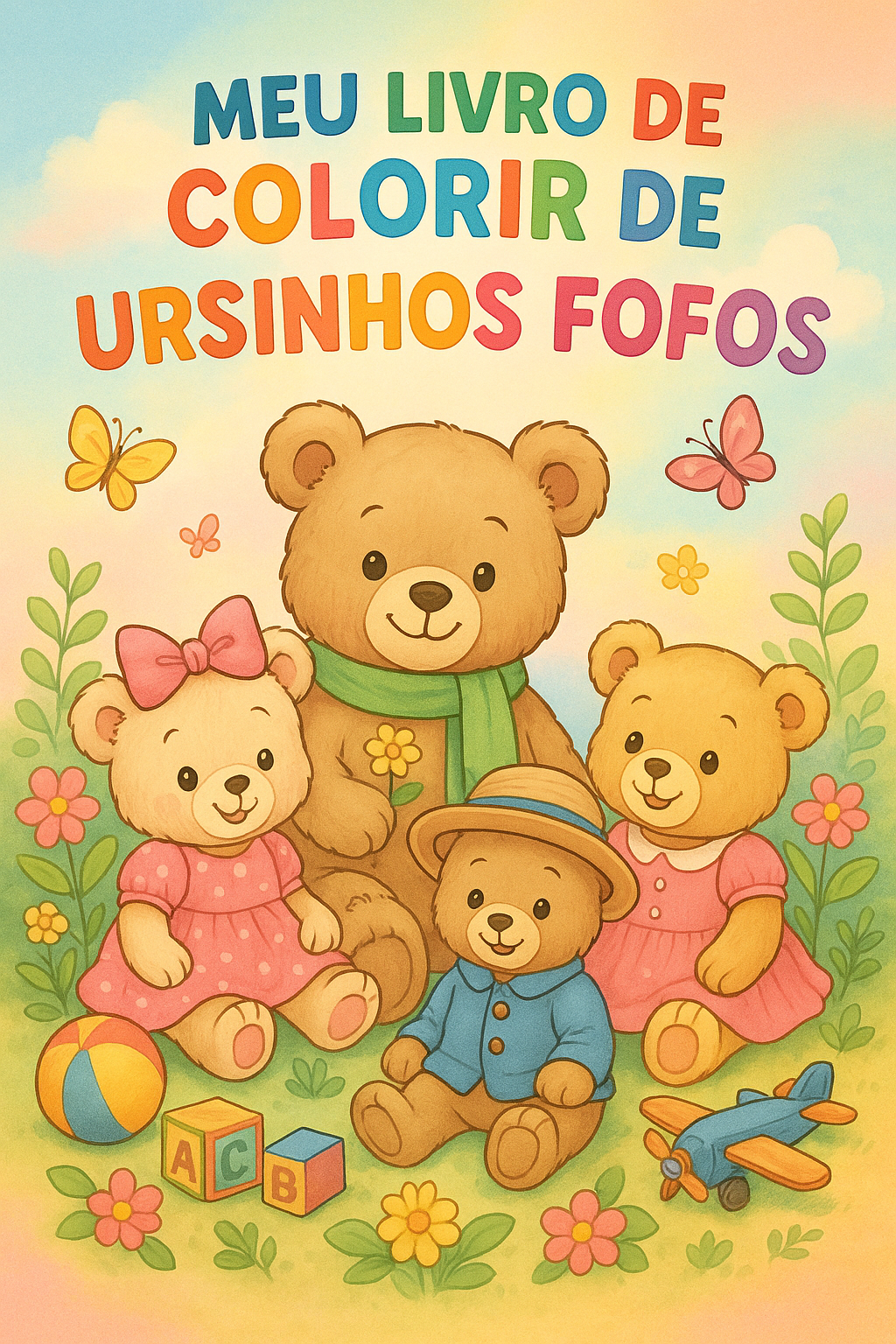 Meu Livro de Colorir de Ursinhos Fofos-PDF | Hotmart