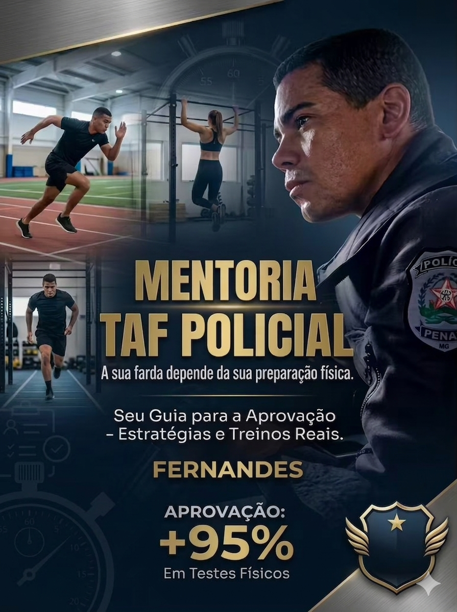 TAF para concursos de carreiras policiais.