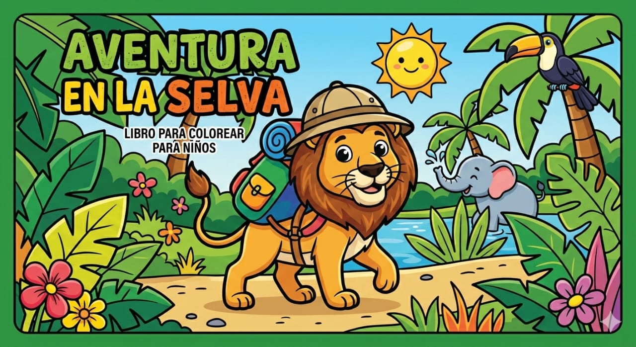 Aventura de colores en la selva: Libro para niños creativos | Hotmart