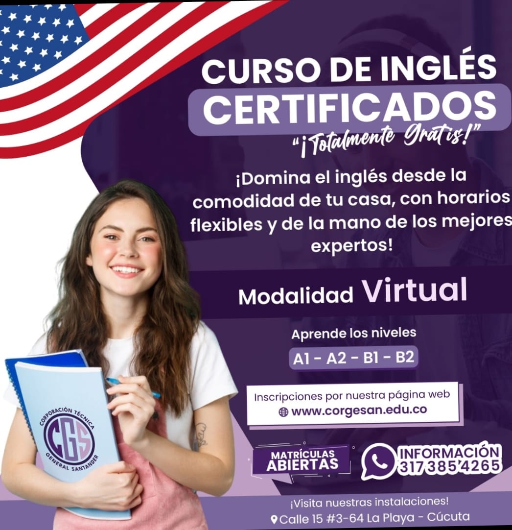 Curso de Inglés certificado A1 - A2 - B1 - B2 - Corporación Técnica...