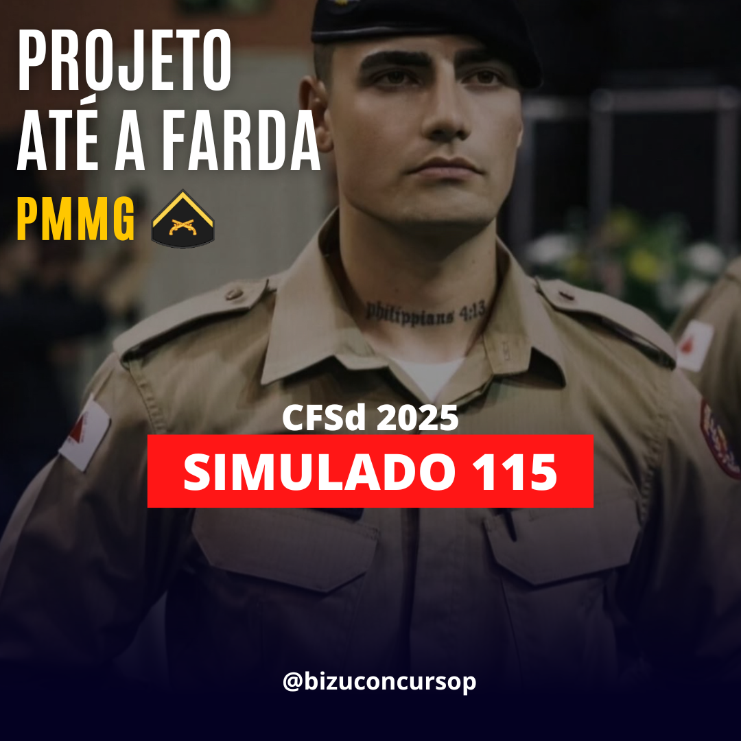 SIMULADO 115 PÓS-EDITAL CFSd PMMG 2025 | Hotmart