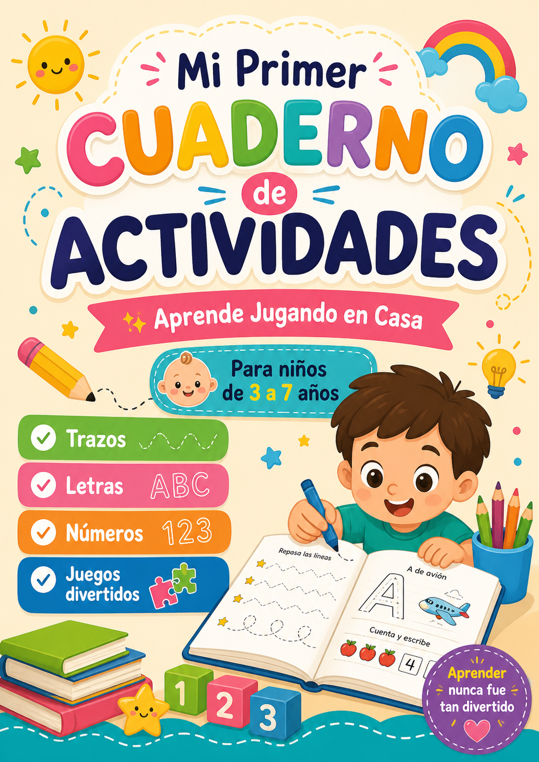 Mi Primer Cuaderno de Actividades para Niños Aprende Jugando en ...