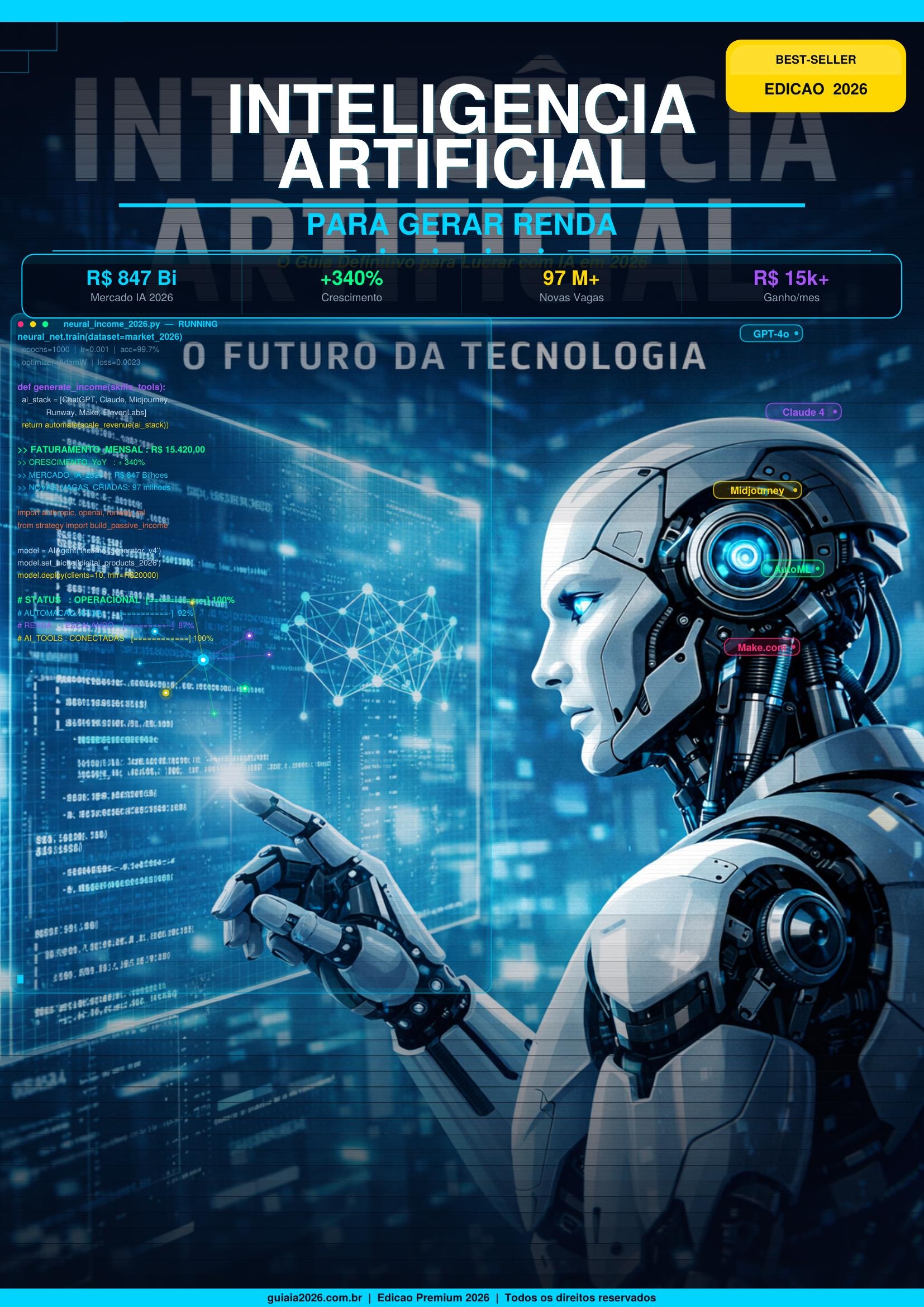 Inteligência Artificial para Gerar Renda — O Guia Definitivo 2026