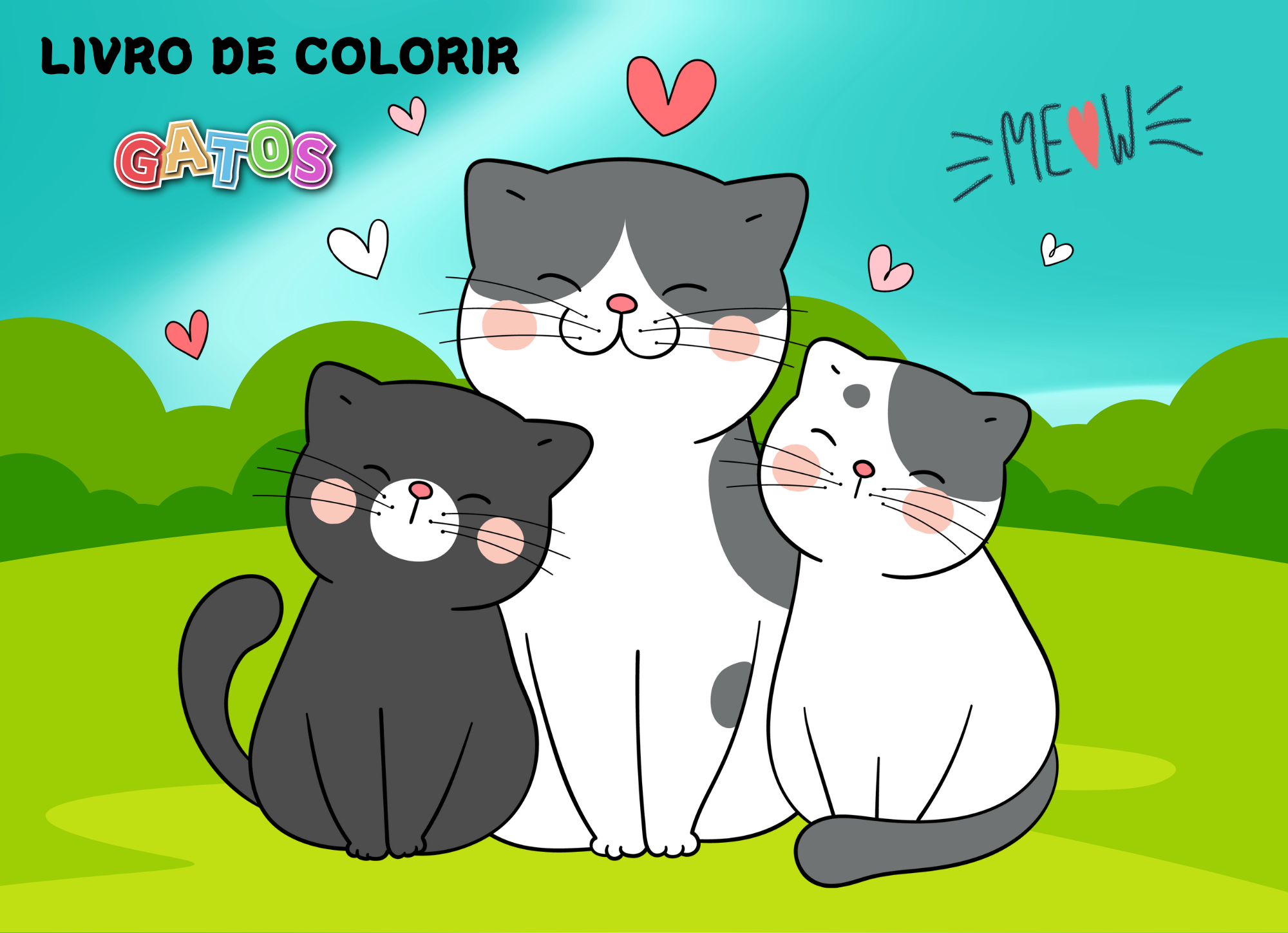 Livro de colorir GATOS - Chrya - arte digital e impressões personal...