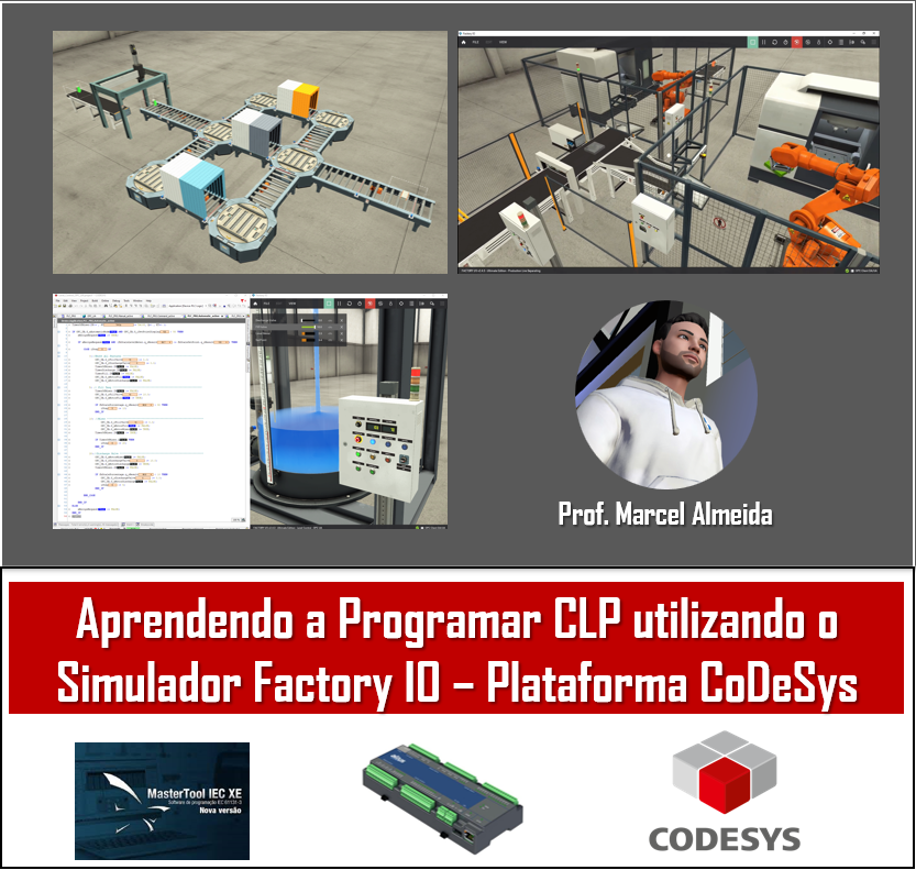 Programação e Simulação CLP - Factory IO + CoDeSys - Marcel Alves d...