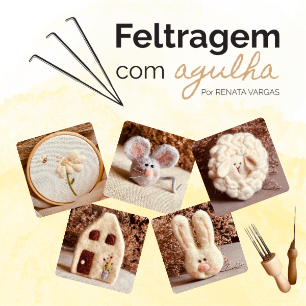 Imagem de capa para o Curso online Feltragem com Agulha - por Renata Vargas
