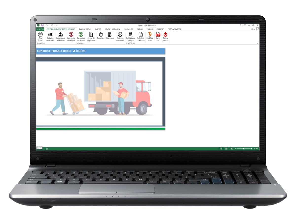 Planilha excel controle financeiro de ve culos frete transportadora 