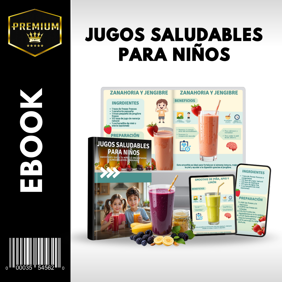Recetario De Jugos Saludables Para Niños - Ebook