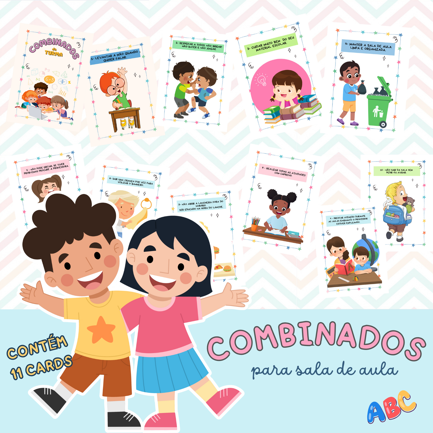 11 Combinados para Sala de Aula| Regras de Convivência Educação Inf...