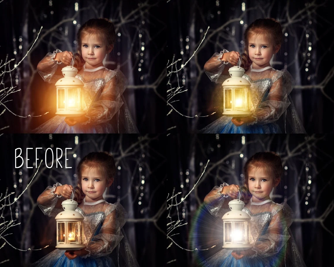 Lantern Light Overlays, Lamp Light Overlay, Magic Light