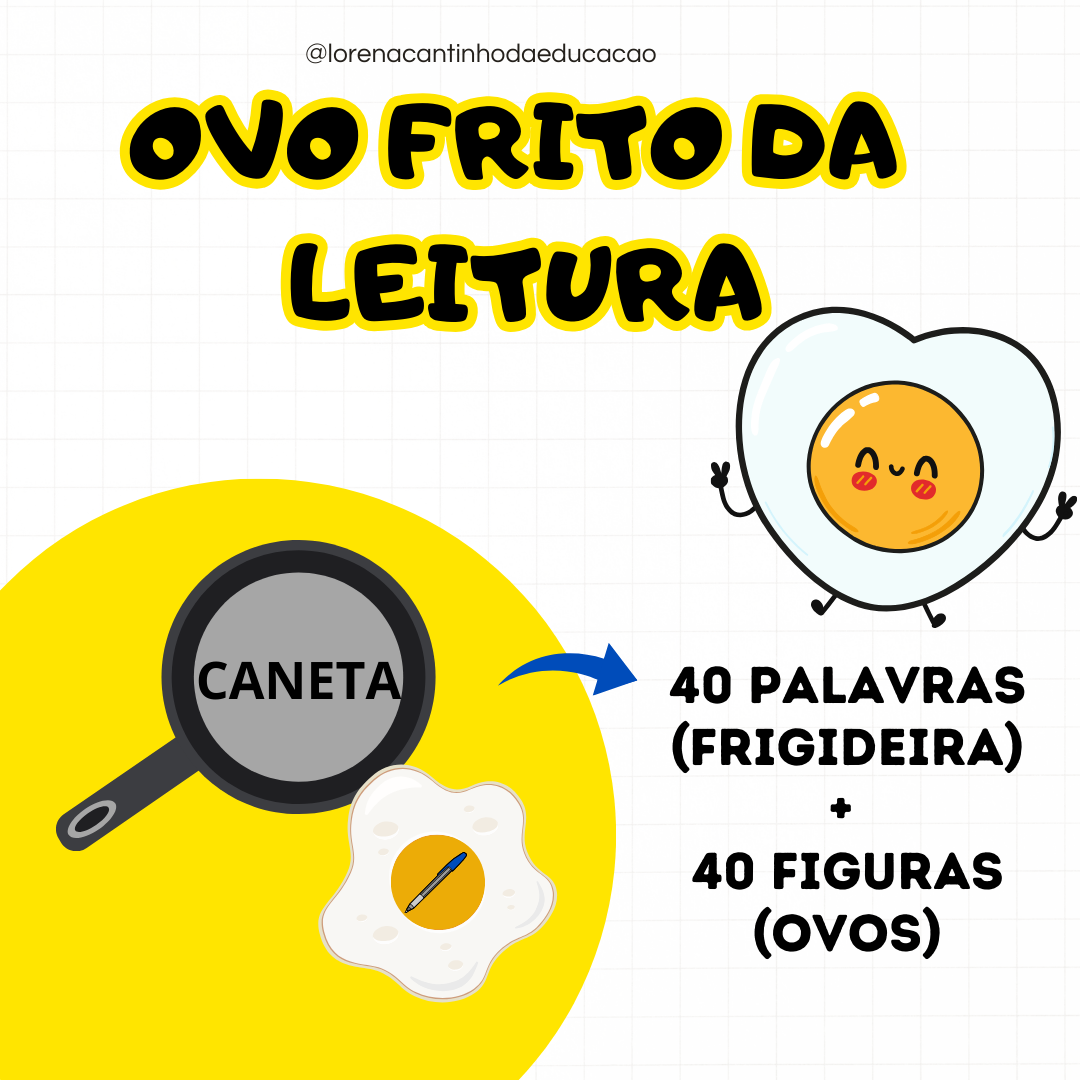 Imagem de capa para o Ebook OVO FRITO DA LEITURA| RECURSO PARA ALFABETIZAÇÃO