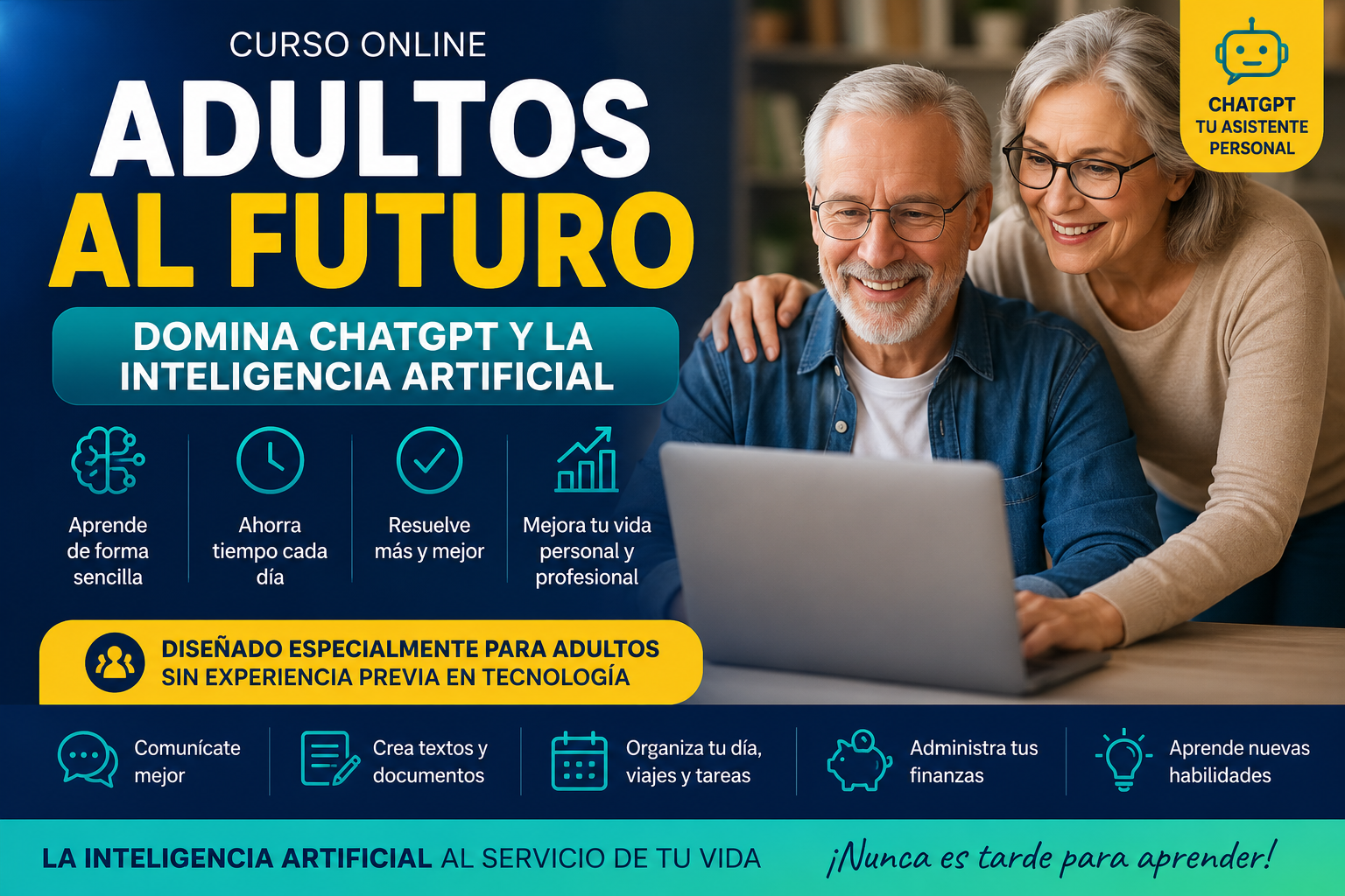 ADULTOS AL FUTURO: DOMINA CHATGPT Y LA INTELIGENCIA ARTIFICIAL