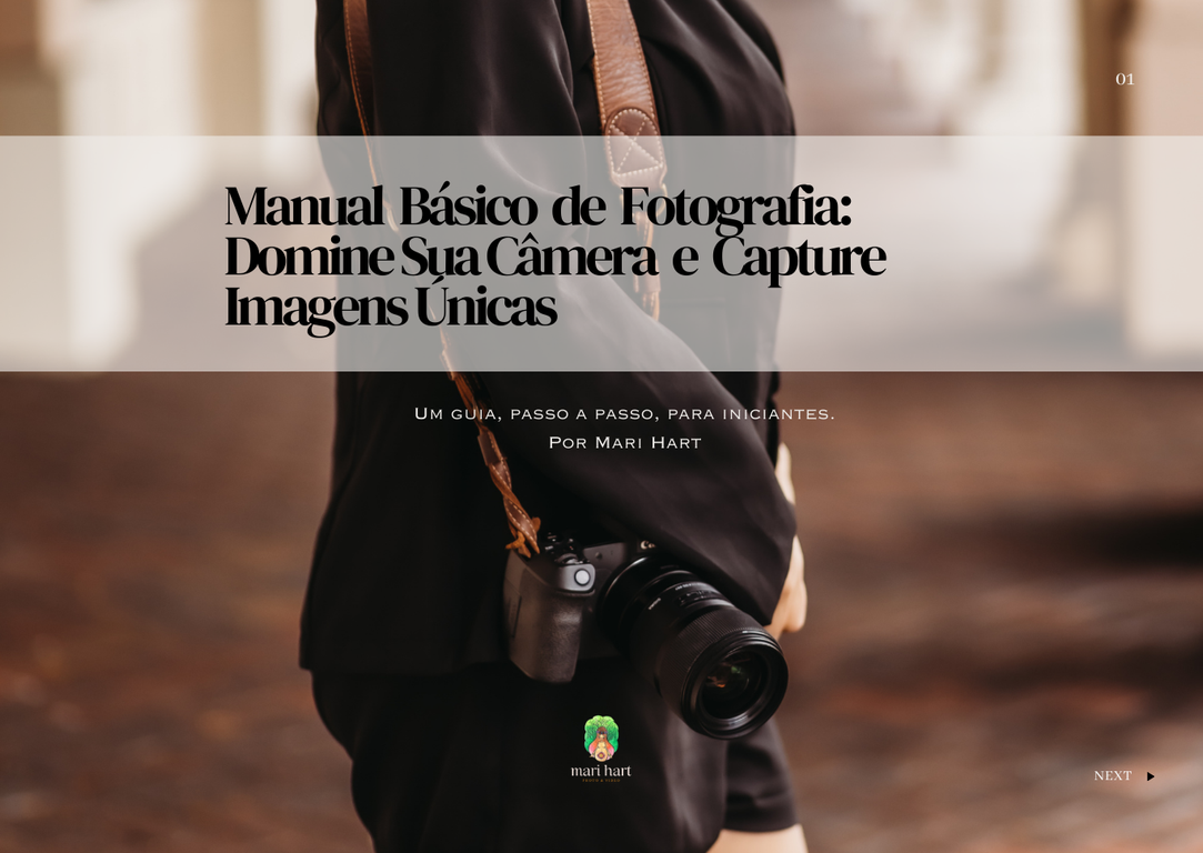 Imagem de capa para o Ebook Manual Básico de Fotografia: Domine Sua Câmera e Capture Imagens Únicas