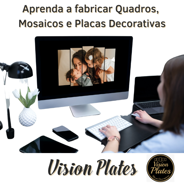 Imagem de capa para o Curso online APRENDA A FABRICAR QUADROS, MOSAICOS E PLACAS DECORATIVAS