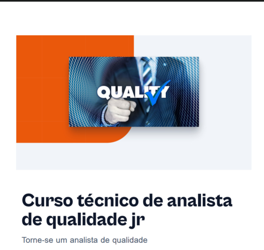 Curso Técnico de Analista de Qualidade Jr