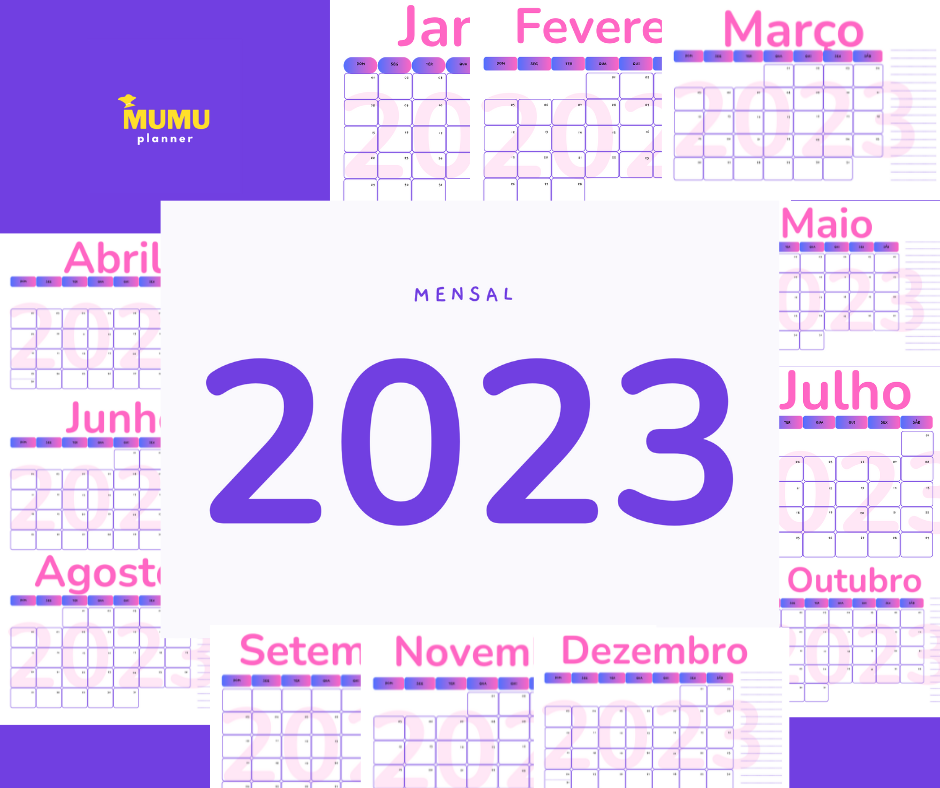 Planner 2023 MENSAL Jhulia Hotmart