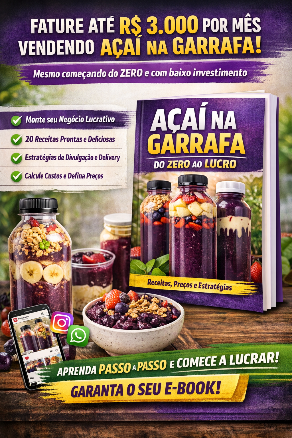 Açaí na Garrafa - Marina | Hotmart