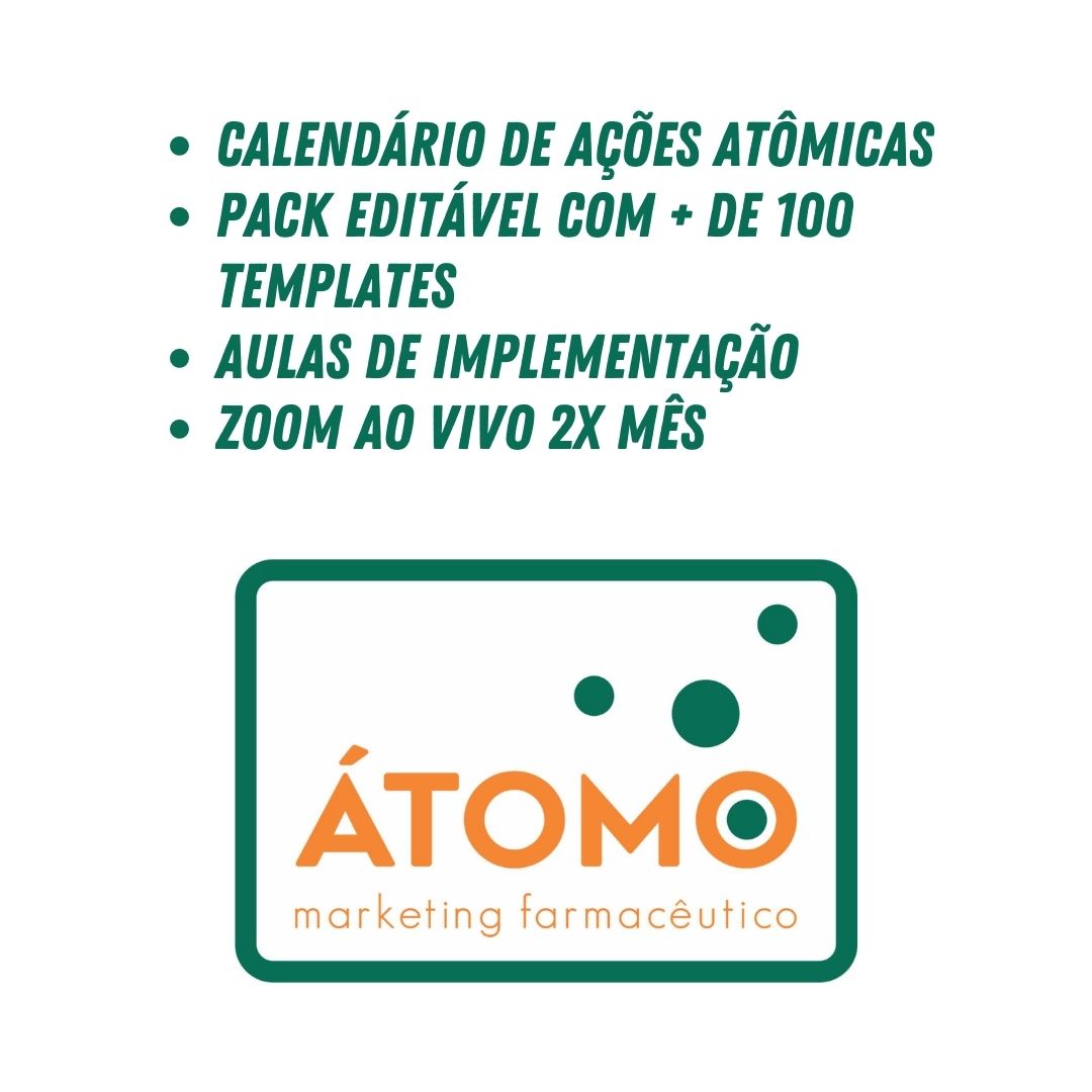Imagem de capa para o Curso online Marketing para Farmácias e Drogarias - Visão geral, pack de artes personalizáveis e Calendário de Ações Atômicas