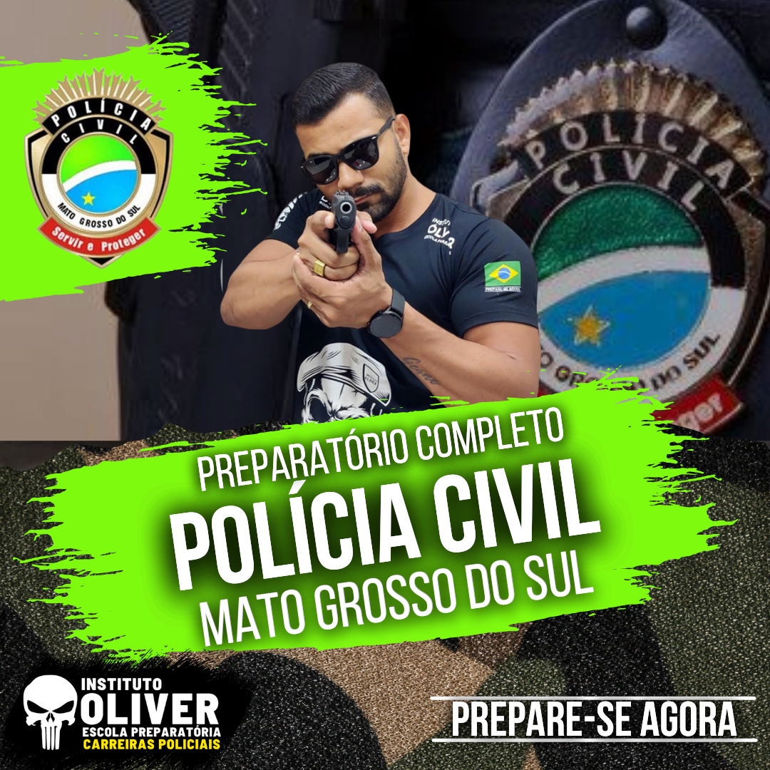 Imagem de capa para o Curso online 👮‍♂️Preparatório Completo POLÍCIA CIVIL do Matro Grosso do Sul   👮‍♂️ PC-MS - Instituto Óliver 