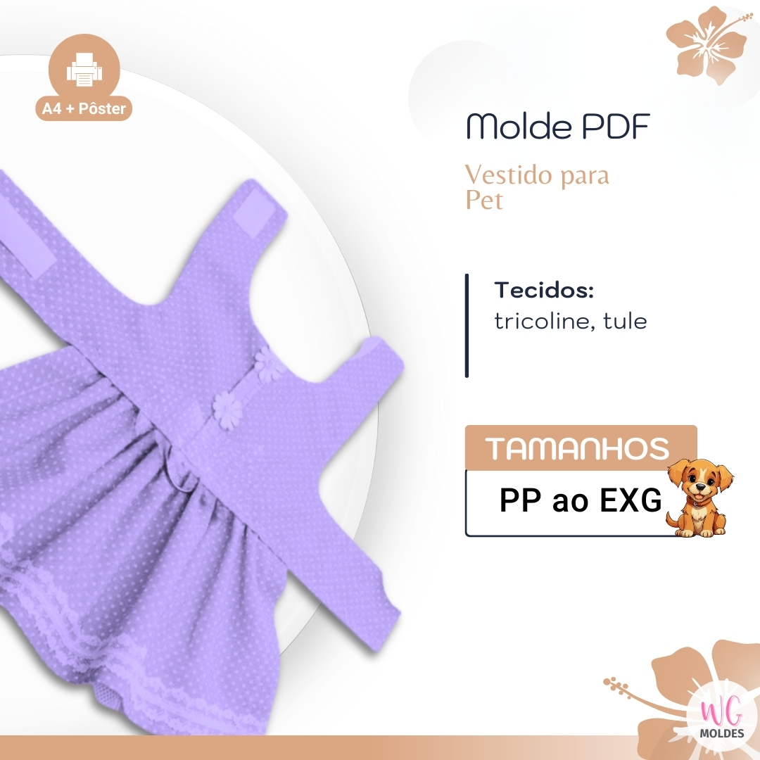 MOLDE VESTIDO PARA PET