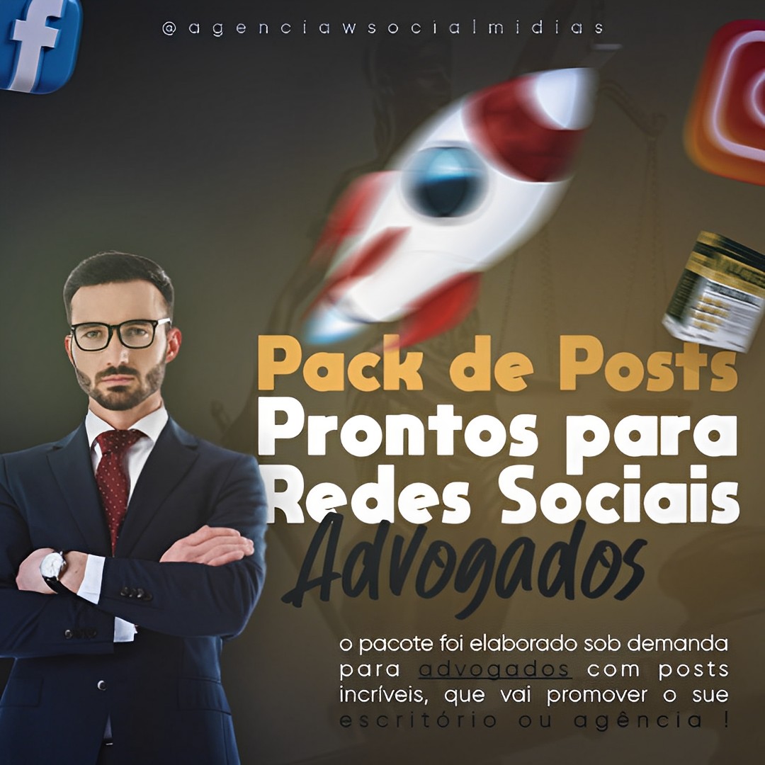Pack de Posts Prontos para Redes Sociais ( Advogados ) - Wilson Fer...