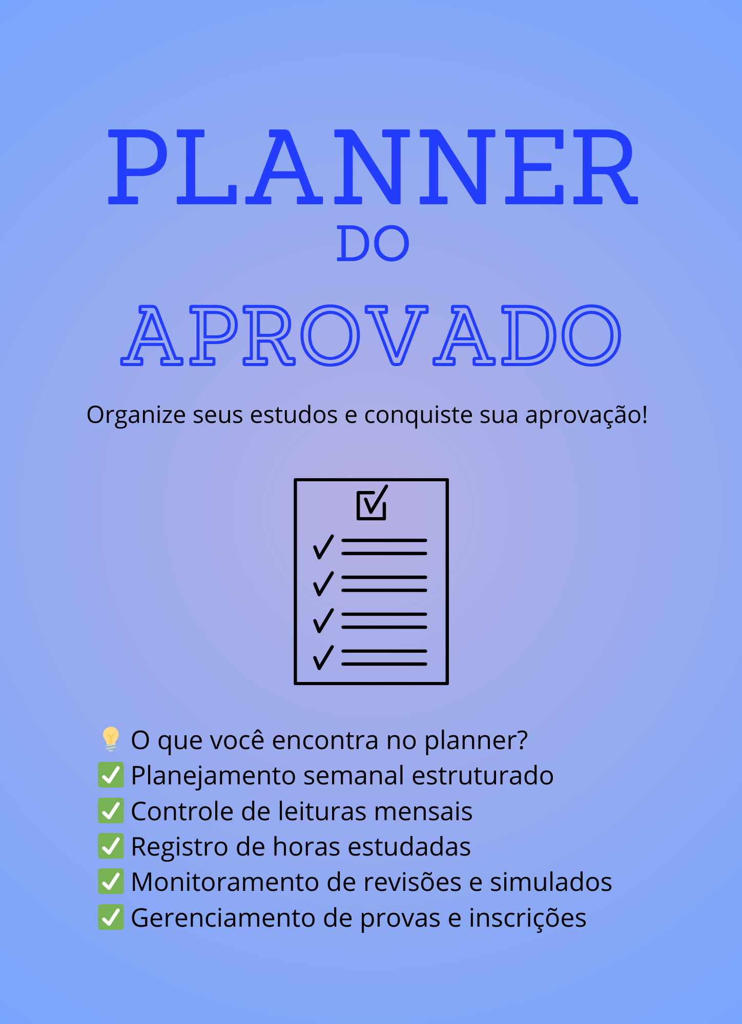 Planner do aprovado