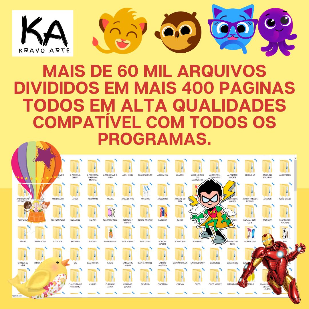 Mais de 60 mil arquivos divididos em mais 400 paginas todos em alta