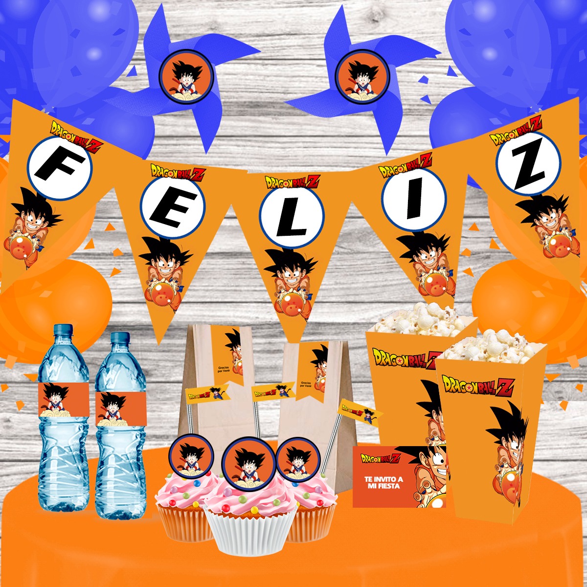 Kit Imprimible Dragon Ball Candy Bar Personaliza tu Fiesta (PDF