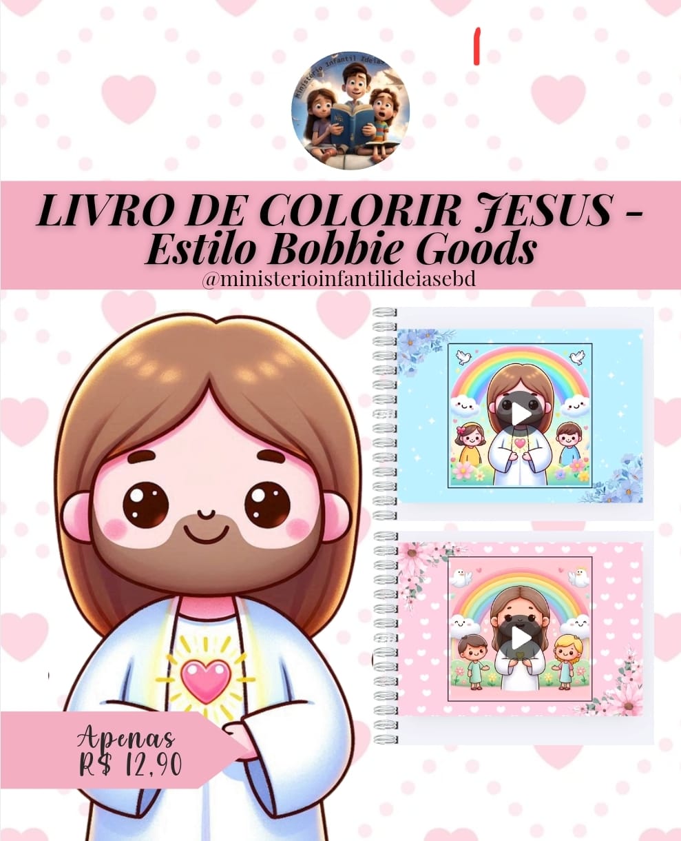 Bobbie Goods Cristão - 💎 LIVRO DE COLORIR JESUS – ESTILO BOBBIE GO...