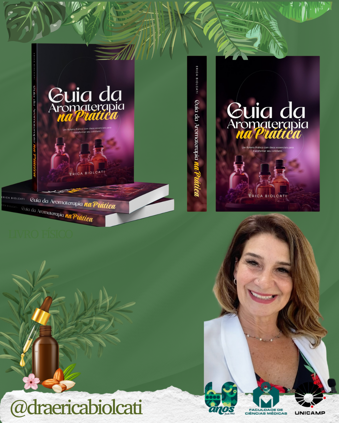 Imagem de capa para o Curso online LIVRO DE AROMATERAPIA - Dra Érica Biolcati