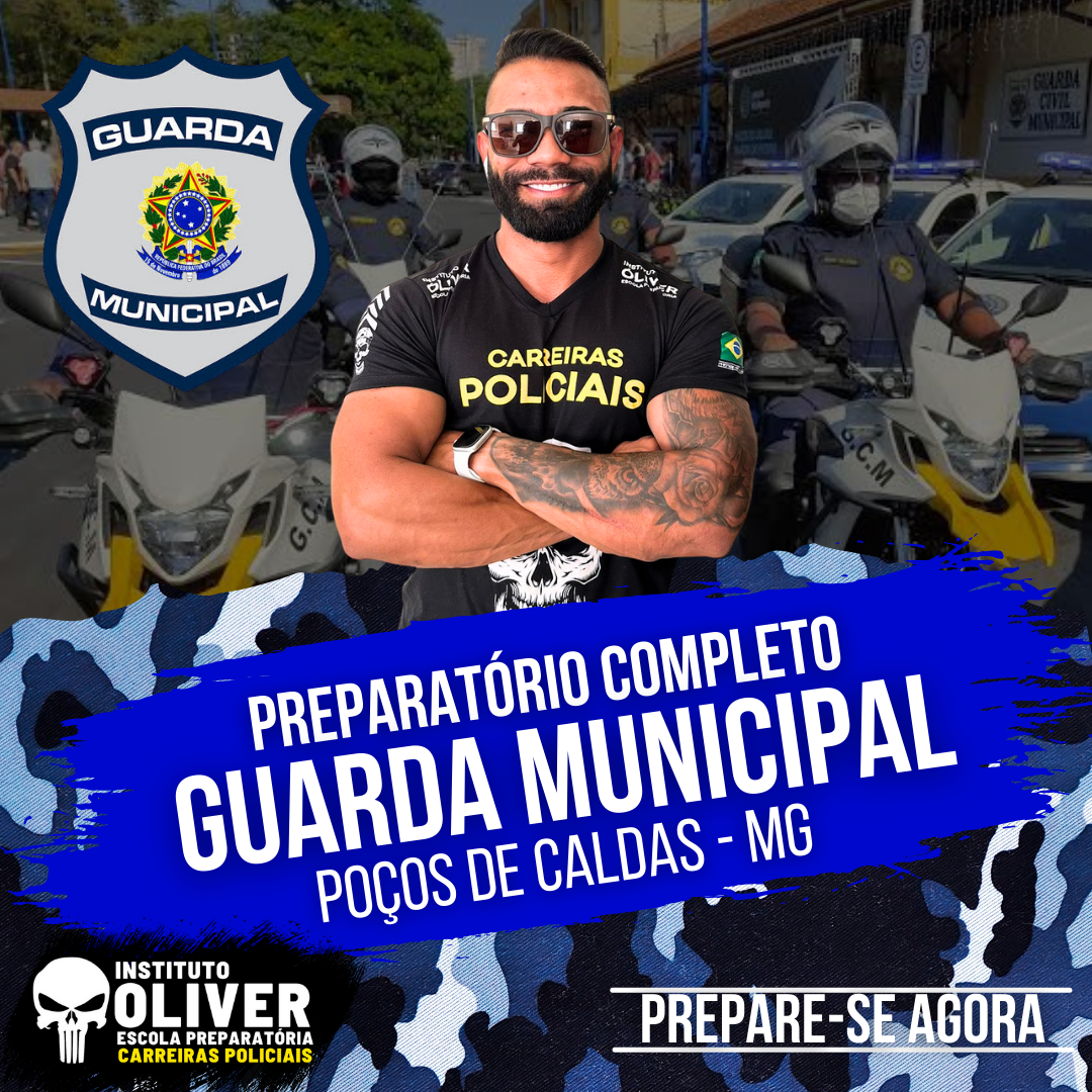 Imagem de capa para o Curso online 👮‍♂️ Preparatório Completo GUARDA MUNICIPAL de POÇOS DE CALDAS - MG 👮‍♂️ GCM - Instituto Óliver