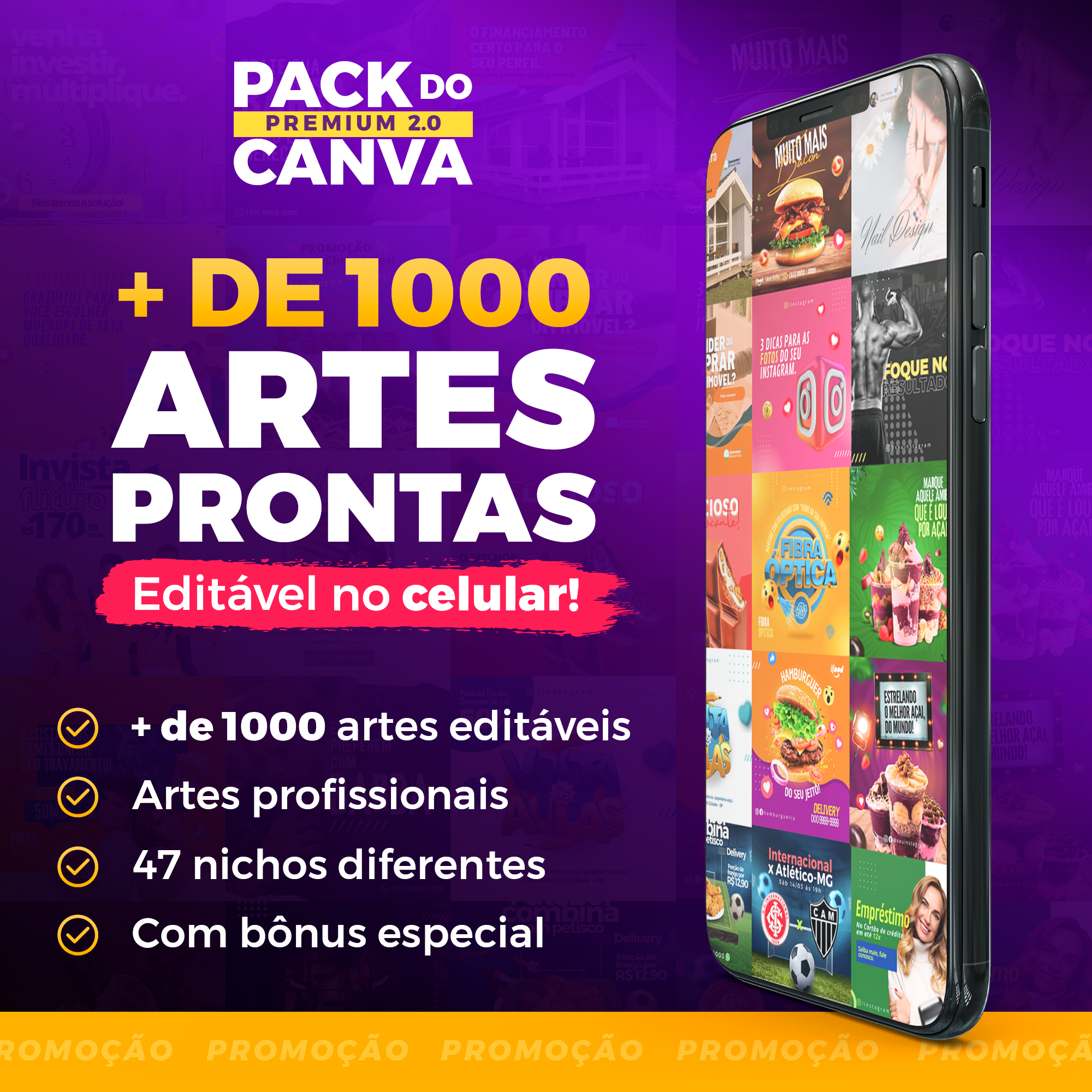 Pack do Canva Premium - Artes 100% Editáveis