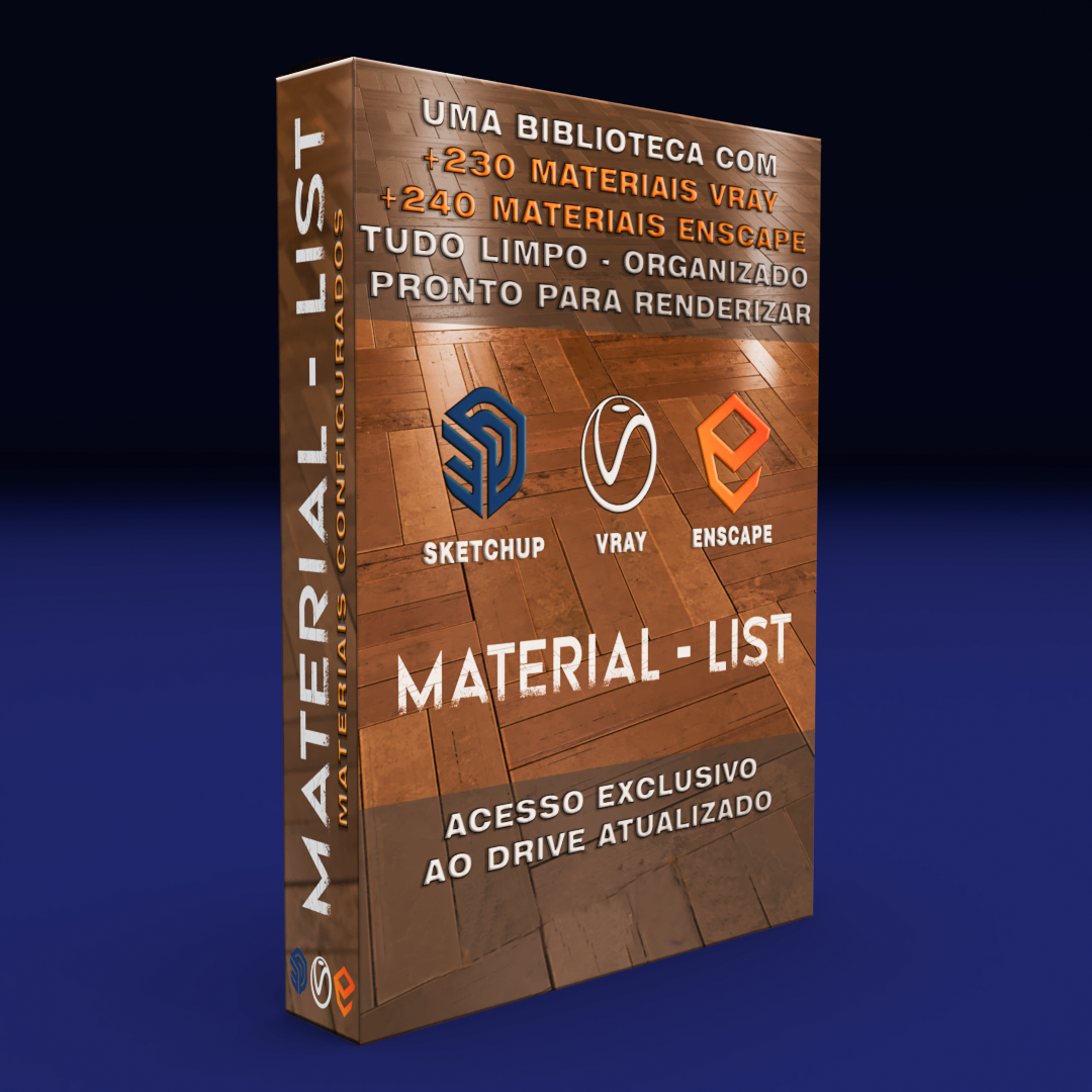 Material List Biblioteca de materiais configurados para Enscape e