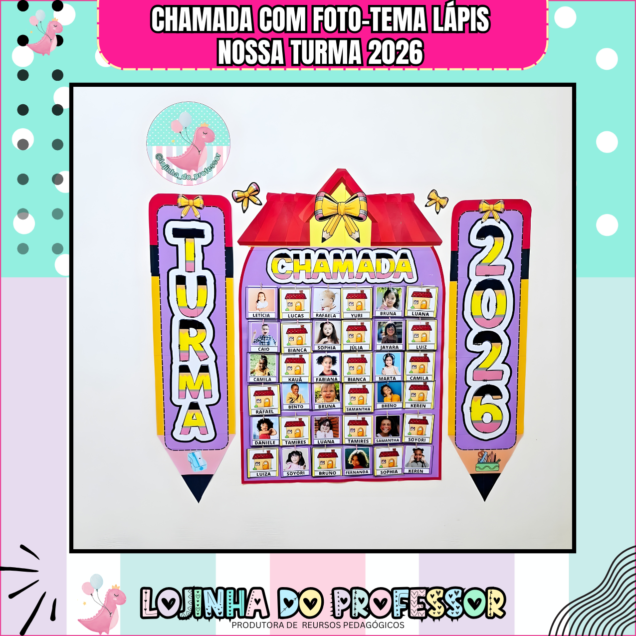 Chamada com Foto – Tema Lápis | PDF