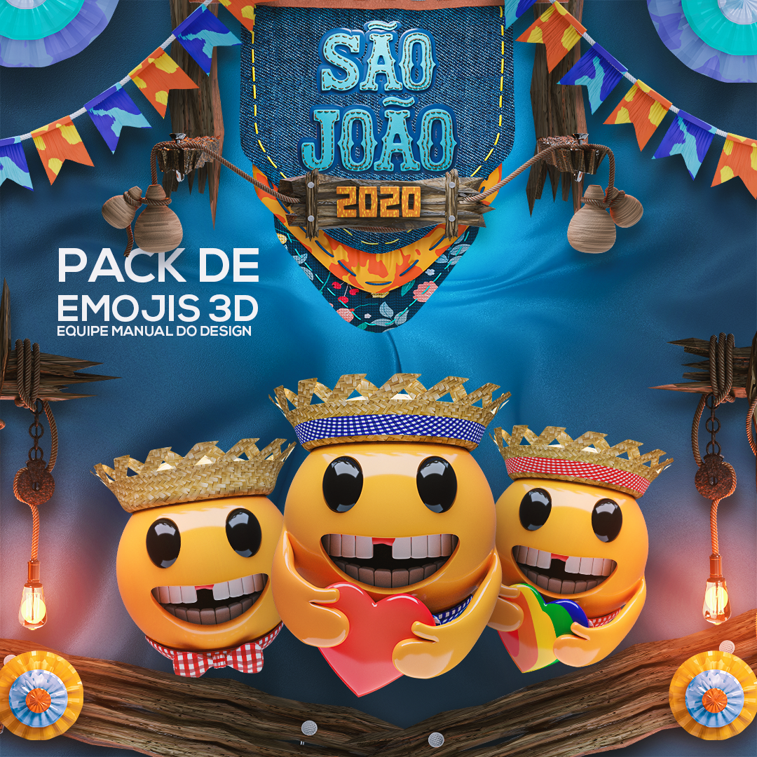 Pack Emojis São João 3D