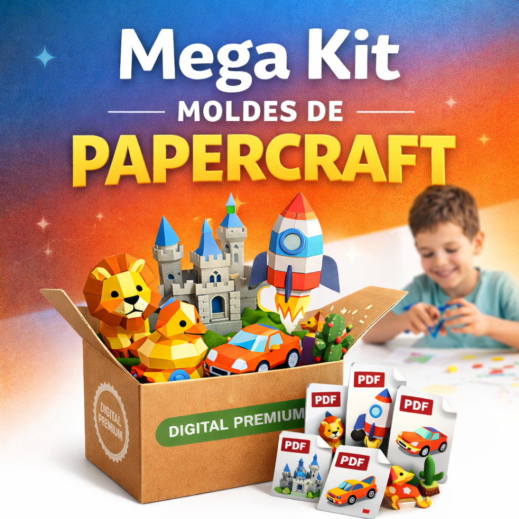 Modelo Kit mega kit de Moldes Papercraft - diversão que tira as crianças das t...