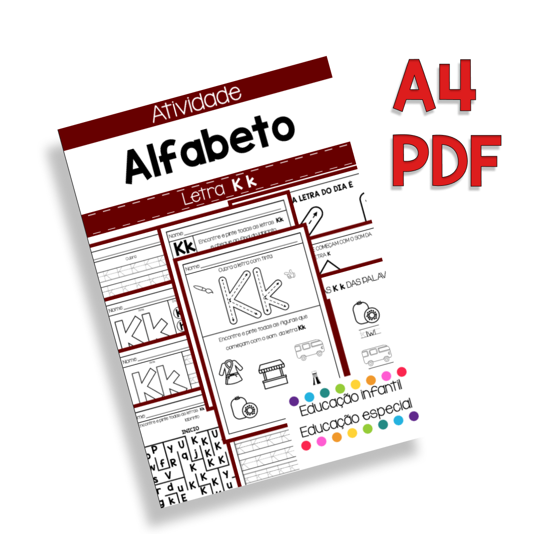 Atividade do alfabeto - Letra K k - bastão - AlfaLudica | Hotmart