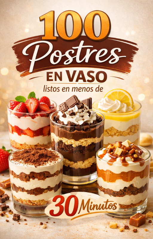 100 RECETAS DE POSTRES EN VASO EN MENOS DE 30 MINUTOS