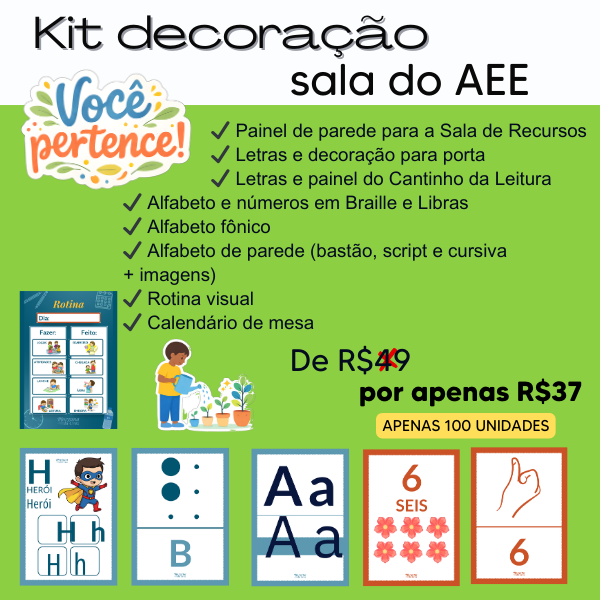 Kit decoração para Sala de Recursos (AEE) - Morgana Silva da Cruz