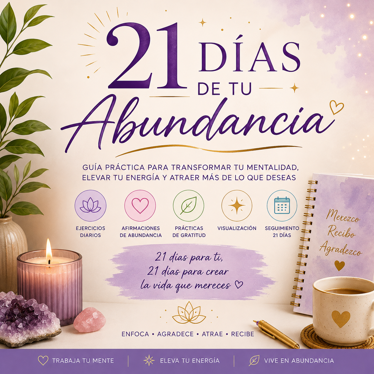 Portada de 21 DÍAS DE TU NUEVA ABUNDANCIA